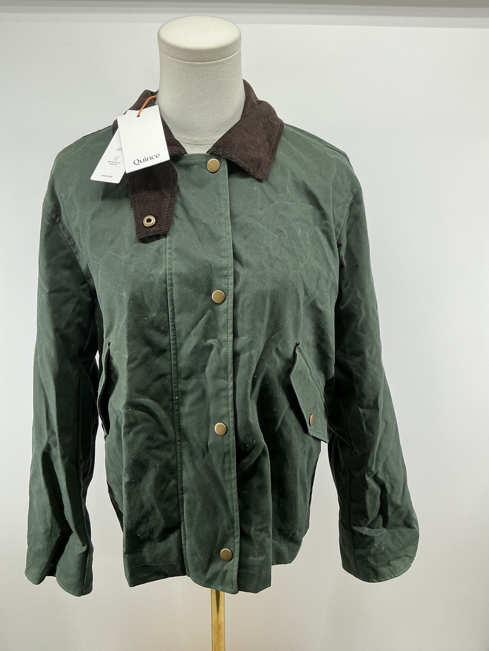 Organic Waxed Cotton Cropped Barn Jacket